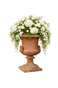 Preview: Terracotta-Pokal aus Impruneta im Empire-Stil – majestätische Eleganz und toskanische Handwerkskunst